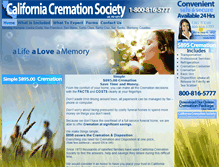 Tablet Screenshot of california-cremation.com